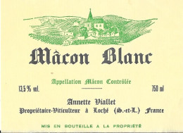 Mâcon Blanc - Annette Viallet Propriétaire-Viticulteur à Loché (S.&et L) - Beaujolais