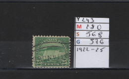 PRIX FIXE Obl 243 YT 282 MIC 568 SCO 576 GIB Chutte Du Niagara 1922-25 Etats Unis 58/08 - Usados