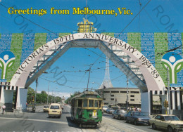 CARTOLINA  B10 MELBOURNE,VICTORIA,AUSTRALIA-GREETINGS FROM MELBOURNE-NON VIAGGIATA (1985) - Melbourne