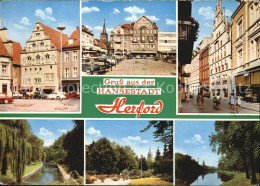 72582400 Herford Markt Rathaus Strassenpartie Park Teich Herford - Herford