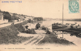 FRANCE - Chartrettes - Vue Sur Le Port - Thibault édit -  Melun - Fontainebleau - Carte Postale Ancienne - Fontainebleau