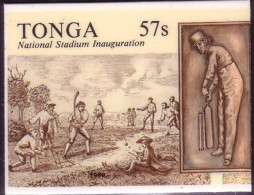 Tonga Cromalin Proof 1989 Cricket - 5 Exist - Cricket Match In 1743 - Tonga (1970-...)