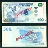 CONGO DR  -  2013 500 Francs Specimen UNC  Banknote - Demokratische Republik Kongo & Zaire