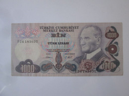 Turkey 1000 Lirasi 1970(1971-1982) Banknote 5th Issue See Pictures - Turkey