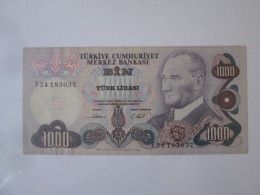 Turkey 1000 Lirasi 1970(1971-1982) Banknote 5th Issue See Pictures - Turquia