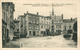43)   CRAPONNE Sur ARZON  -  Place De La Croix De Mission Le Monument Aux Morts Et L' Hôtel De Ville - Craponne Sur Arzon
