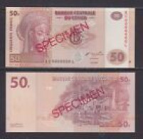 CONGO DR  -  2007 50 Francs Specimen UNC  Banknote - República Democrática Del Congo & Zaire