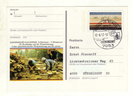 Carte ALLEMAGNE DEUTSCHE BUNDESPOST Oblitération 7053 KAUFEN IM REISTALL 12/06/1992 - Cartoline - Usati