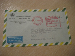 BELO HORIZONTE 1965 To USA Centrais Eletricas De Minas Gerais Physics Meter Mail Cancel Cover BRASIL Brazil Physique - Física