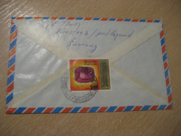 COLOMBO 1981 To Sollentuna Sweden RUBY Mineral Minerals Cancel Cover SRI LANKA Mineraux Geology - Minerals