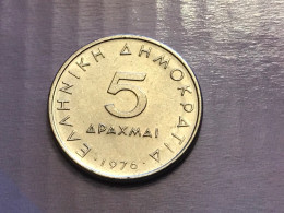 Münze Münzen Umlaufmünze Griechenland 5 Drachmen 1976 - Congo (Repubblica Democratica 1964-70)