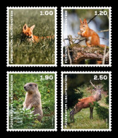 Liechtenstein 2024 Mih. 2113/14 Fauna. Wild Animals In Liechtenstein. Fox. Squirrel. Marmot. Stag MNH ** - Nuovi