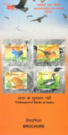 INDIA - 2006 - BROCHURE OF THE ENDANGERED BIRDS OF INDIA STAMPS DESCRIPTION AND TECHNICAL DATA. - Cartas & Documentos