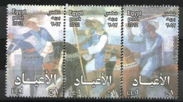 Egypt 2012, Complete SET Of The Mi. 2484-6, Festivals, VF - Gebraucht