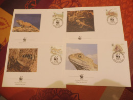 Wwf Complete  Reek Serie Fdc New Zeland Nouvelle Zelande 1991 Lezard  Animaux Dieren - FDC