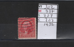 PRIX FIXE Obl 302  YT 337 MIC US707 SCO US707 GIB George Washington 1932 Etats Unis 58A/01 - Used Stamps