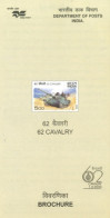 INDIA - 2006 - BROCHURE OF THE 62 CAVALRY STAMP DESCRIPTION AND TECHNICAL DATA. - Cartas & Documentos