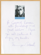 Jennifer Johnston - Irish Novelist - Rare Signed Card + Photo - Londonderry 2004 - Schrijvers