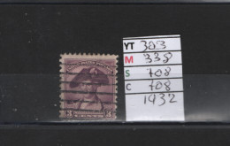 PRIX FIXE Obl 303 YT 338 MIC 708 SCO 708 GIB Charles Wilson 1932 Etats Unis 58A/01 - Used Stamps