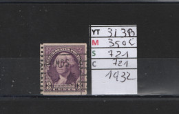 PRIX FIXE Obl 313B YT 350C  MIC 721 SCO 721 GIB George Washington Violet 1932  Etats Unis 58A/01 - Gebruikt