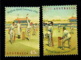 Australia ASC 1368-9 1992 Centenary Of Sheffield Shield  Cricket,used - Used Stamps