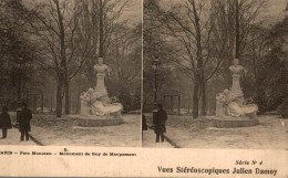 Carte Postale Vue Stéréoscopique Julien Damoy Série N° 4 Paris Parc Monceau - Cartes Stéréoscopiques