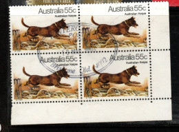 Australia ASC 756 1980 Dogs,55c Kelpie Used Block 4 - Oblitérés