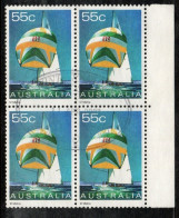 Australia ASC 820 1981 Yachting 55c 12 Metre Used Block 4 - Oblitérés