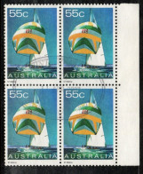 Australia ASC 820 1981 Yachting 55c 12 Metre Used Block 4 - Used Stamps