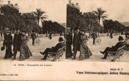 VUES STEREOSCOPIQUES  JULIEN DAMOY Nice Promenade Des Anglais - Stereoskopie