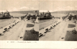 VUES STEREOSCOPIQUES  JULIEN DAMOY Nice Promenade Des Anglais - Stereoscope Cards