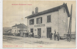 D 88. CORCIEUX VANEMONT.   LA GARE.  CARTE ECRITE - Corcieux