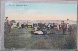 USA FAR WEST BRANDING HORSE COWBOY RANCH CATTLE KARTE CARD POSTCARD CARTOLINA CARTE POSTALE POSTKARTE ANSICHTSKARTE - Long Beach