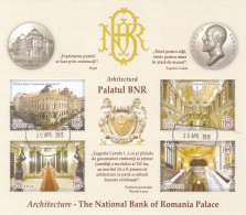 ROMANIA 2013 Architecture: National Bank Building,m/s Used - Used Stamps