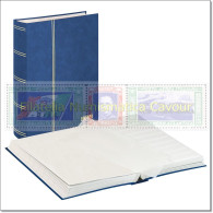 CLASSIFICATORE 30 Pagine FONDO BIANCO COPERTINA IMBOTTITA SIMILPELLE - BLU - Large Format, White Pages