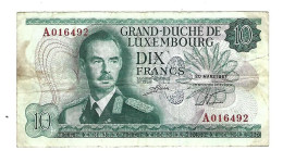 *luxembourg 10 Francs 1967   54 - Luxemburgo