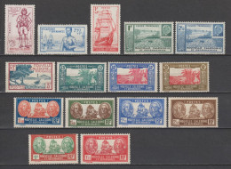 NOUVELLE CALEDONIE - 1939/1941 - SERIES COMPLETES YVERT N°180/194 * MLH  - COTE = 25.25 EUR - Neufs