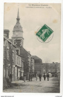 53 LIGNIERES LA DOUCELLE Vers Pré En Pail Une Rue Attelage Cheval Vélo Ancien Tente En 1908 - Pre En Pail