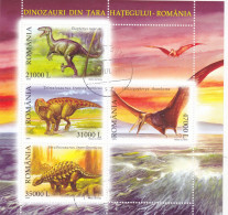 ROMANIA 2005 Prehistoric Creatures Block Used. Michel Block 350 - Oblitérés