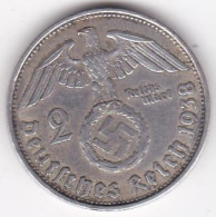 2 Reichsmark 1938 B HANNOVER, Paul Von Hindenburg, En Argent - 2 Reichsmark