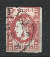 Roumanie N°20 Obl (FU) 1868/70 - Prince Charles - 1858-1880 Moldavie & Principauté