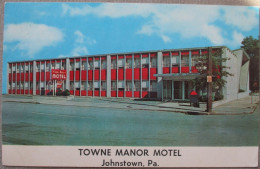 USA PENNSYLVANIA JOHNSTOWN TOWNE MANOR MOTEL HOTEL MOTOR CARD POSTCARD CARTOLINA CARTE POSTALE POSTKARTE ANSICHTSKARTE - Long Beach