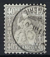 SUISSE Ca.1867-78:  LE ZNr. 42, Obl. CAD Forte Cote - Usados