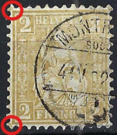 SUISSE Ca.1882:  Le ZNr. 44, B Obl. CAD "Montreux, VD" - Usados