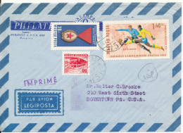 Hungary Air Mail Cover Sent To USA Budapest 21-4-1967 - Cartas & Documentos