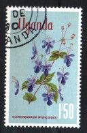 # UGANDA - 1969 - Clerodendrum Myricoides - Plants Flower - Piante Fiori - Used Stamp     MyRef:ES - Ouganda (1962-...)