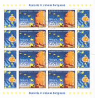 Romania 2007 - Accession Of Romania To The European Union,sheet M/s,used - Usado