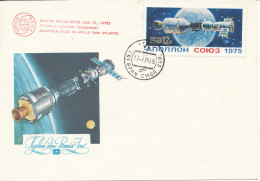 USSR FDC 17-7-1975 Space Docking Apollo - Soyoz With Cachet - Russia & USSR