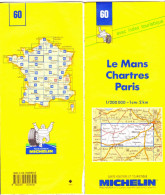 Carte Michelin N°60 - LE MANS - Chartres - PARIS (1993) - Strassenkarten