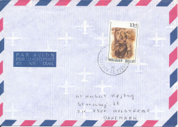 Belgium Air Mail Cover Sent To Denmark 9-12-1987 Single Stamped - Sonstige & Ohne Zuordnung